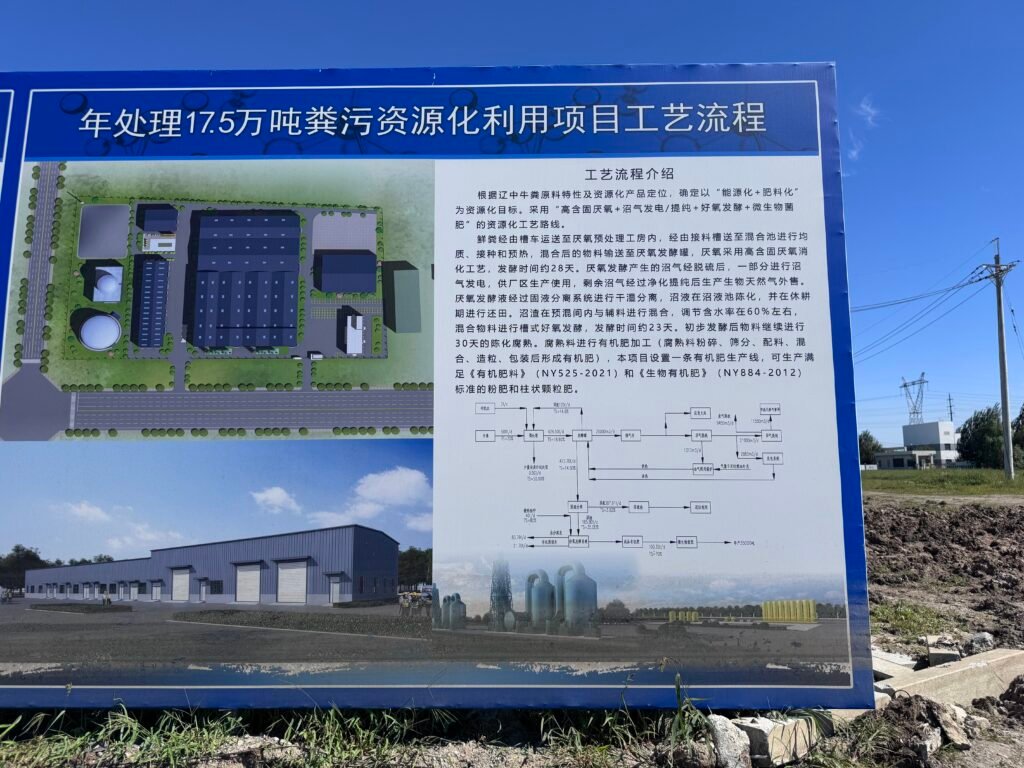 Site plan and process design for the Shenyang cattle manure resource recovery project